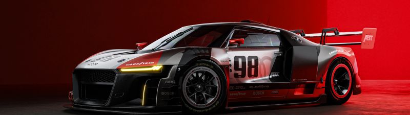 Audi R8 LMS GT3, CGI, Red background