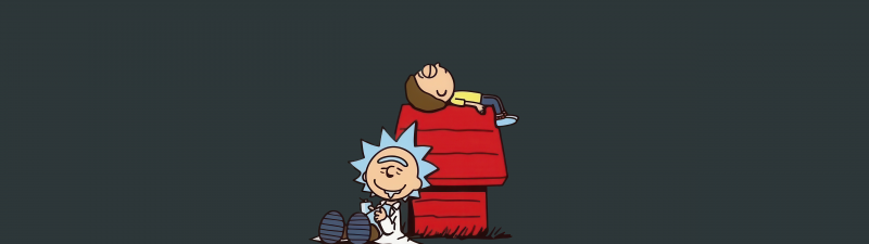 Rick and Morty, Minimal art, Grey background, 5K, Rick Sanchez