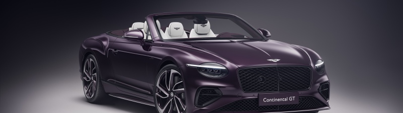 Bentley Continental GT Mulliner Convertible, 2025, 5K, 8K, Purple aesthetic