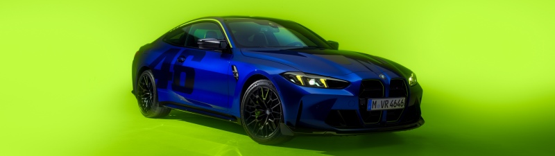 BMW M4 CS Edition VR46, 8K, 2025, 5K, Green background