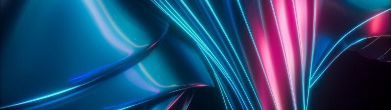Futuristic, Blue abstract, Light trails, Glowing lines, Modern, 5K, 8K, Blue aesthetic, Pink light