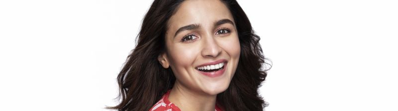 Alia Bhatt, 8K, Beautiful actress, Smiling girl, Bollywood actress, Indian actress, White background, 5K