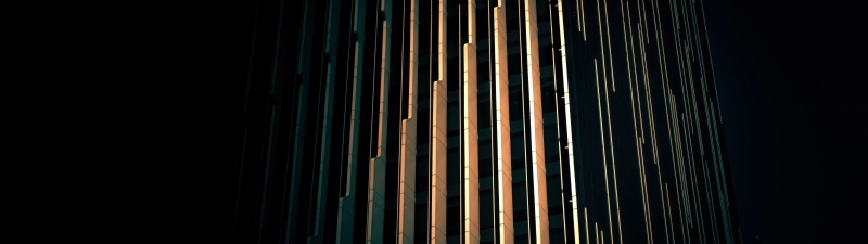 Abu Dhabi, Modern architecture, Glass building, Dark aesthetic, 5K