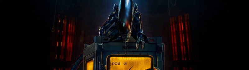 Alien: Earth, Crate, 2025 series, 5K, TV series, Dark background, Xenomorph