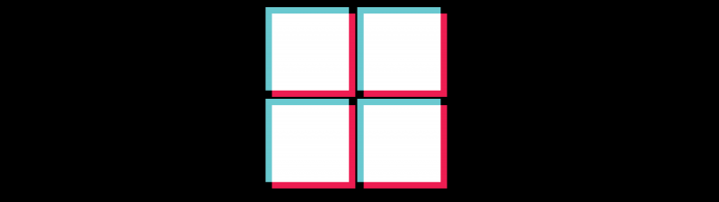 Windows logo, TikTok, Black background, AMOLED, 5K