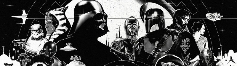 Star Wars, May the 4th Be With You, Monochrome, Black and White