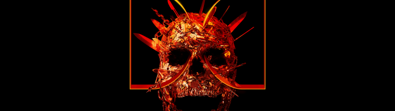 Final Destination: Bloodlines, Dolby, Black background, 2025 Movies, AMOLED, Skull, Gothic