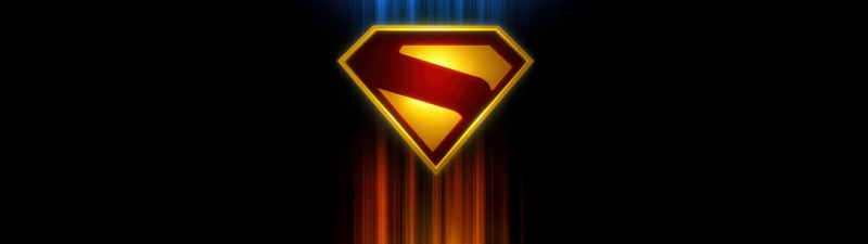 Superman, New logo, 5K, Dark background, 2025 Movies