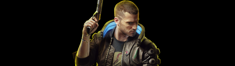 Cyberpunk 2077, Black background, PC Games, Xbox Series X, PlayStation 4, Google Stadia, Xbox One, 2020 Games