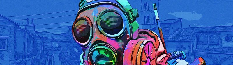 CS GO, SAS, Counter-Strike: Global Offensive, Blue background, Colorful
