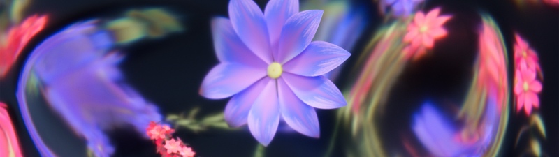 Luminous, Floral Background, Ethereal, Purple aesthetic, Bokeh