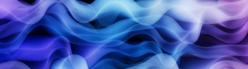 Abstract Waves, Microsoft Design, Fluid, Gradient Abstract, Blue gradient, Purple, Luminous, Black background