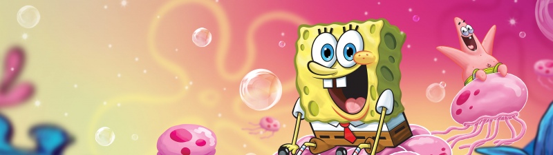 SpongeBob SquarePants, Patrick Star, Jellyfish, Underwater, Cartoon