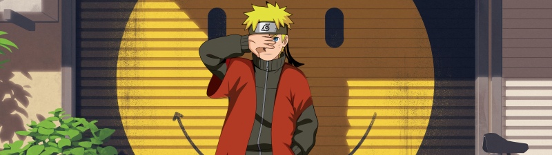 Naruto Uzumaki, Smiley face, Graffiti, Street art, 5K