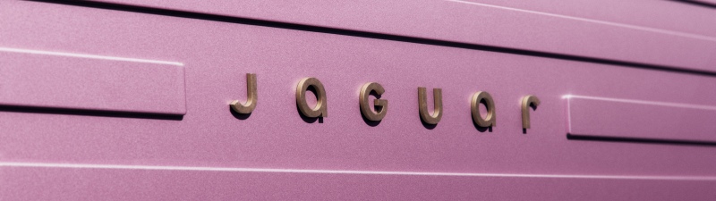 Jaguar logo, 2025, Pink aesthetic, Pink background, 5K, 8K