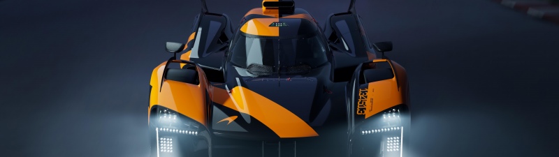 McLaren Project Endurance, Le Mans Hypercar, 5K, 8K, 10K, 12K, Race cars, Orange cars, Night