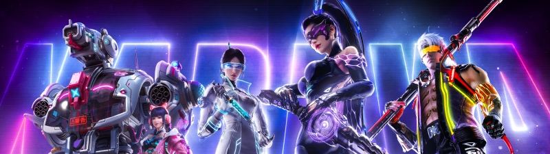 Naraka: Bladepoint, Neon, Cyberpunk, Futuristic, Mecha Girl, Neon Lights