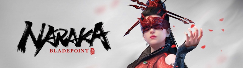 Naraka: Bladepoint, Key Art, Female character, Mask, Red