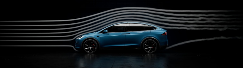 Tesla Model X Plaid, Dark background, 2025, Tesla Model X