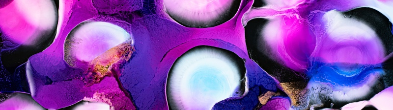 Purple abstract, Fluid art, Vibrant, 5K