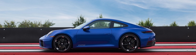 Porsche 911 Carrera Club Coupe, 2026, 5K, Porsche 911 Carrera, Sports cars, Blue car, Racetrack