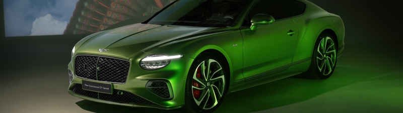 Bentley Continental GT Speed, Grand tourer, 5K, Green car, Luxury cars