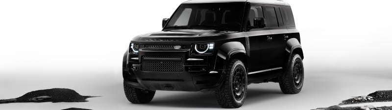 Land Rover Defender OCTA, Black Edition, 2025, 5K, 8K, Black cars, Black and White