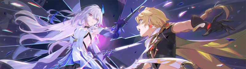 Skirk x Aether, Genshin Impact, Skirk, Aether, 5K