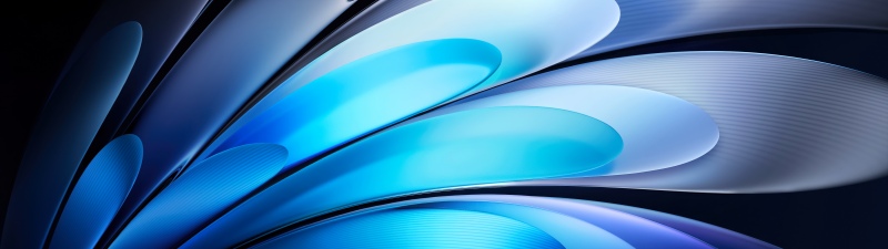 Vivo Pad, Blue abstract, Gradient Abstract, Curves, Modern, 5K, Stock, Dark background