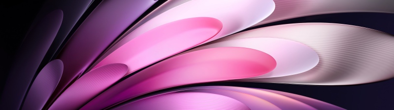 Vivo Pad, Dark theme, Gradient Abstract, Curves, Modern, 5K, Stock, Dark background, Pink abstract