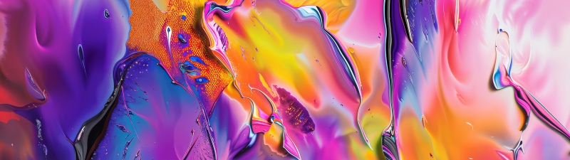 Multicolor, Fluid art, Glossy, Colorful abstract