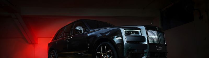 Rolls-Royce Cullinan Black Badge, 2020, Black, Dark, 5K, 8K