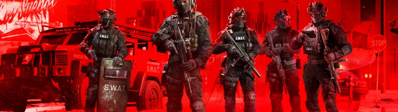 Ready or Not, Key Art, Red background, FPS, 2025 Games