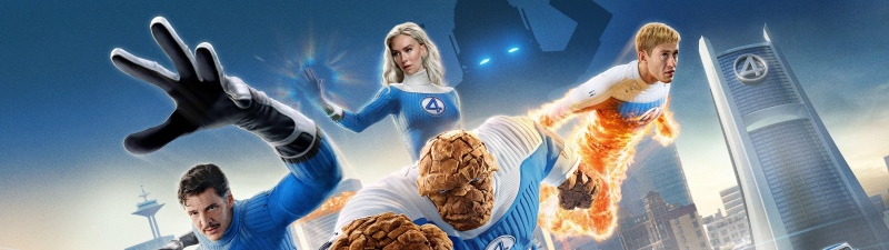The Fantastic Four: First Steps, Superheroes, Movie poster, 2025 Movies, Marvel Studios, Mister Fantastic, Invisible Woman, Human Torch