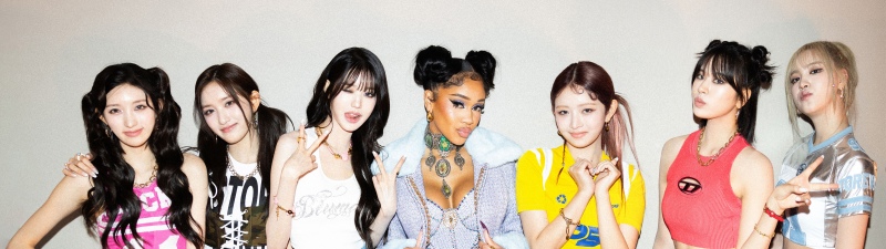 IVE (K-pop), Saweetie, An Yujin, Gaeul, Rei (IVE), Jang Wonyoung, Liz (IVE), Leeseo, 5K
