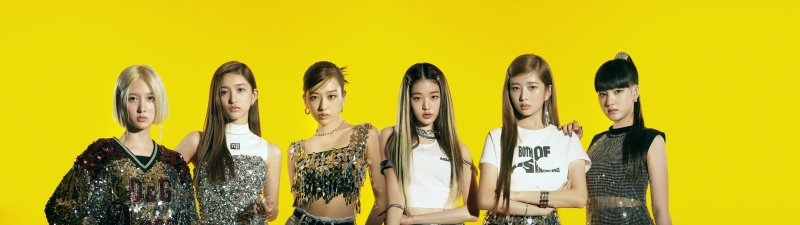IVE (K-pop), 8K, Yellow background, An Yujin, Gaeul, Rei (IVE), Jang Wonyoung, Liz (IVE), Leeseo, 5K