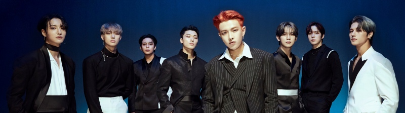 ATEEZ, Zero: Fever, Hongjoong, Seonghwa, Yunho, Yeosang, San (ATEEZ), Mingi, Wooyoung, Jongho, Dark blue