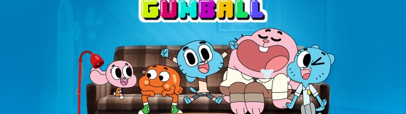 The Amazing World of Gumball, Cartoon, 5K, Funny, Blue background