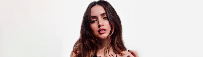 Ana de Armas, White aesthetic, White background, Actress