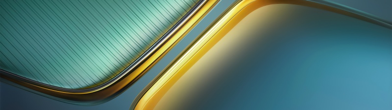 Teal, Abstract design, Curves, Stock, 5K, Pentagon