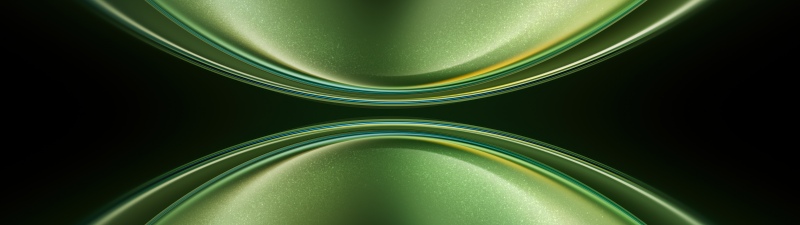 Vivo X Fold, Green abstract, 5K, Stock, Curves, Modern design, Symmetry