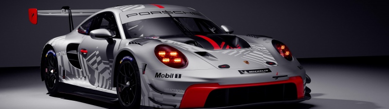 Porsche 911 GT3 R, 2025, 5K, Dark background