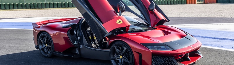 Ferrari F80, Hypercar, Red cars, Race track, 5K, 8K