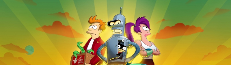 Futurama, Animated series, Phillip J Fry, Bender (Futurama), Leela (Futurama)
