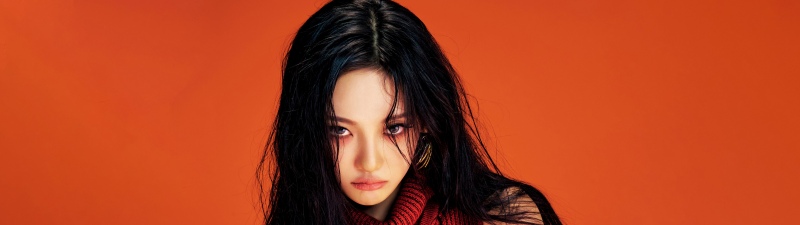 NingNing (aespa) Dirty Work, Orange background