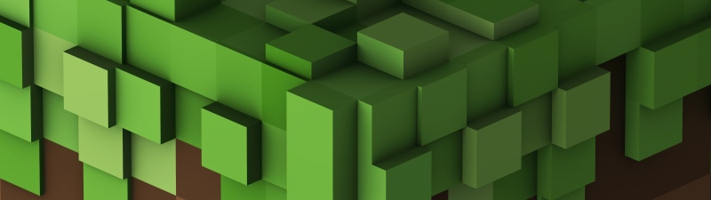 Minecraft, Blocks, Grass, Abstract background, 5K