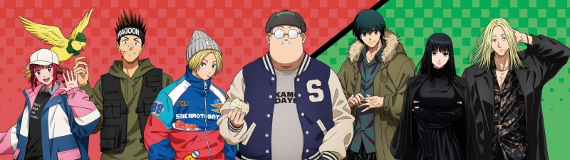 Sakamoto Days, Character poster, Taro Sakamoto, Shin Asakura, Yoichi Nagumo, Anime series