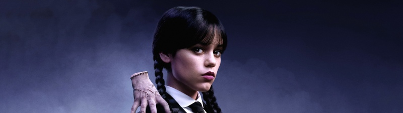 Jenna Ortega, Thing (Wednesday), Wednesday (Netflix), 5K, Jenna Ortega as Wednesday Addams, Season 2