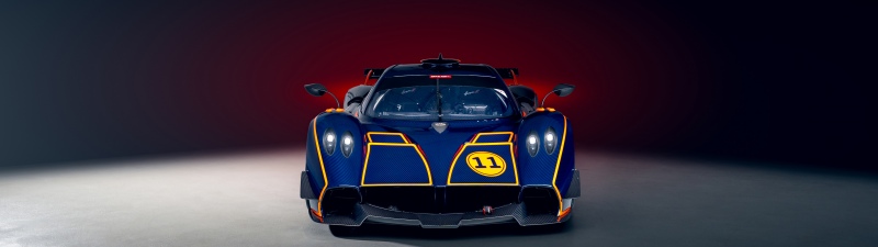 Pagani Huayra R, Supercar, Blue car