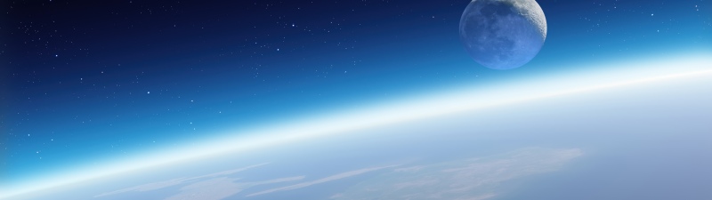 OS X Mountain Lion, Cosmos, Earth, Outer space, Moon, Mac OS X, Stock, 5K